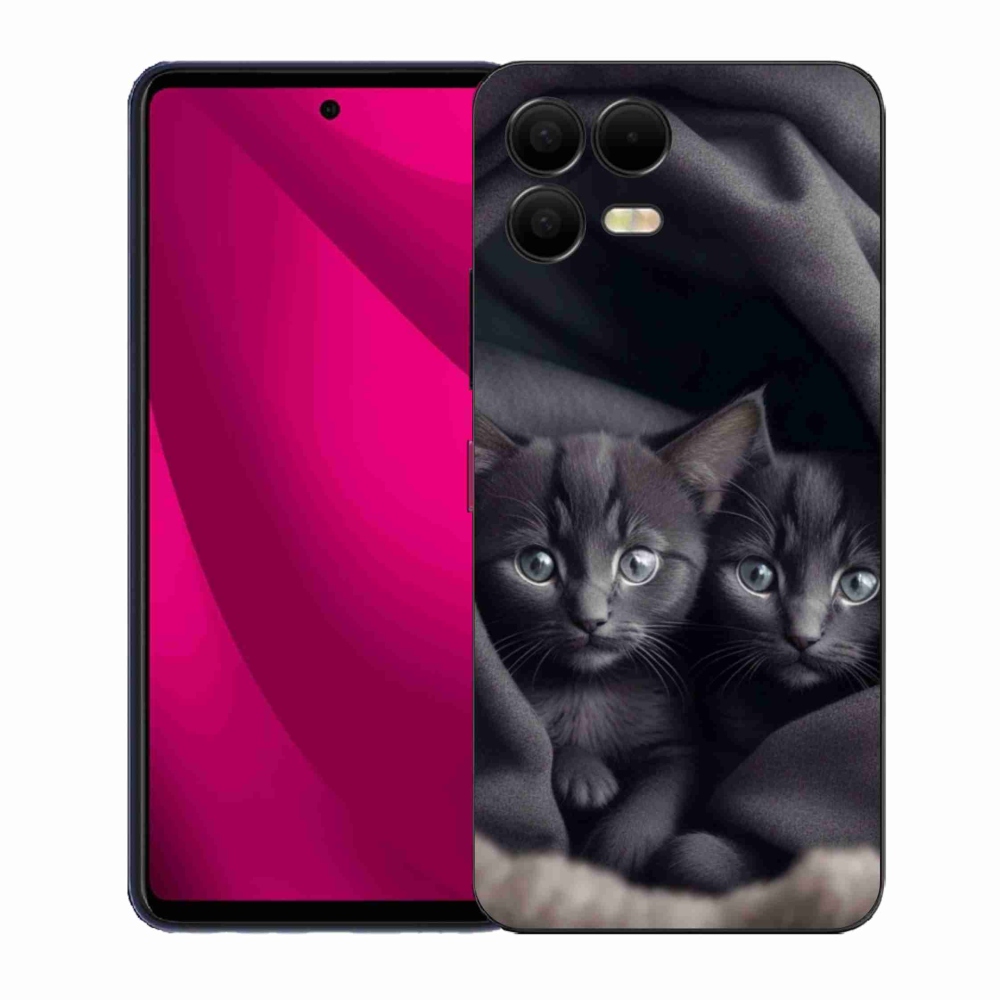 Gelový kryt mmCase na T phone 3 Pro - kočičí duo