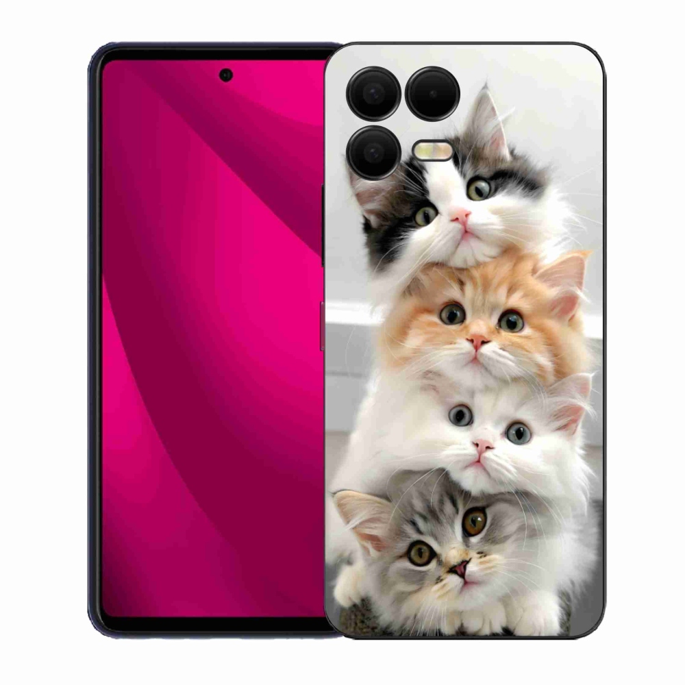 Gelový kryt mmCase na T phone 3 Pro - kočičí parta