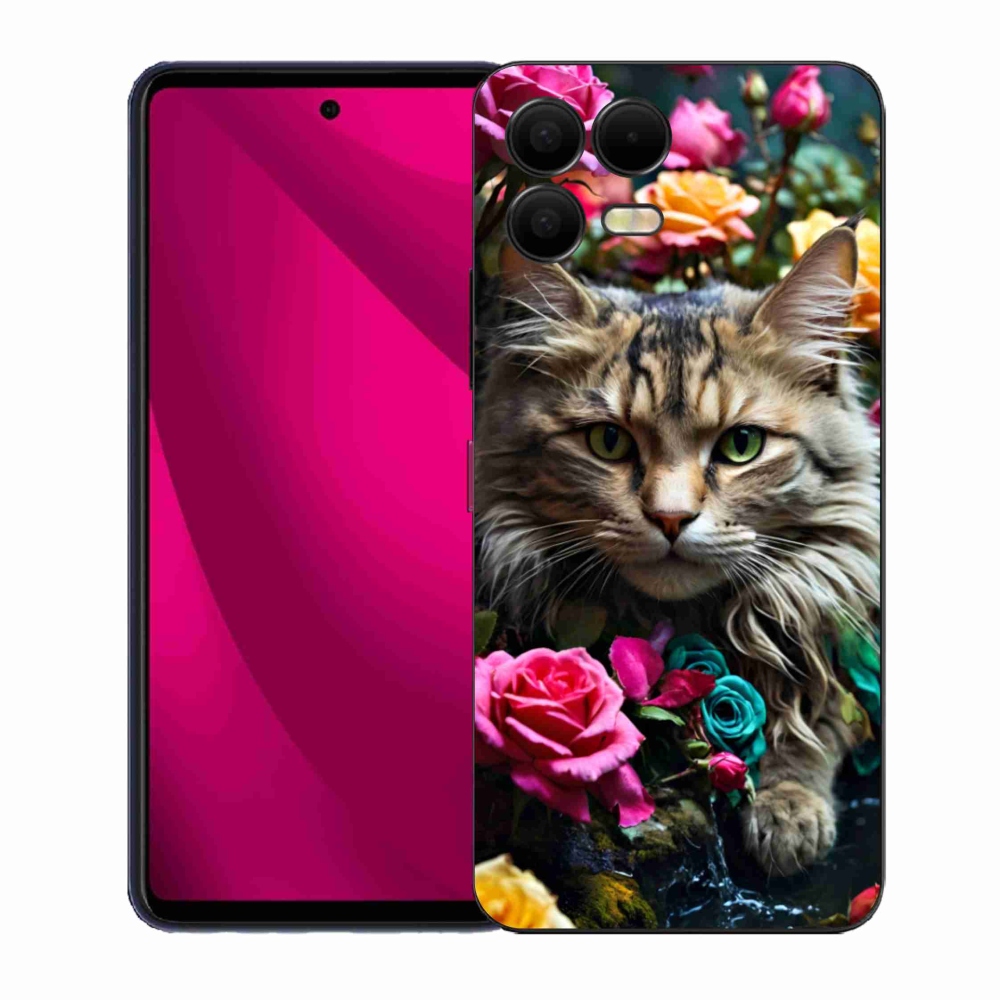 Gelový kryt mmCase na T phone 3 Pro - kočíčí pohled 2