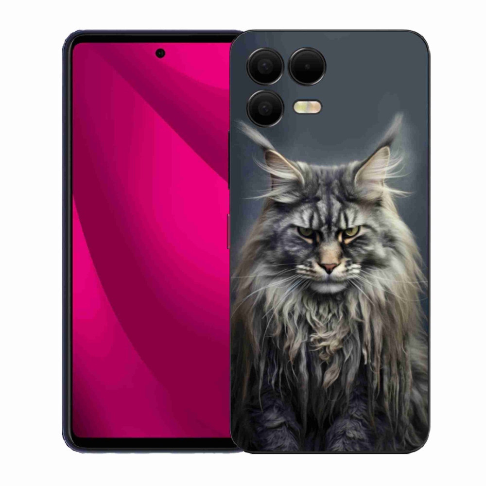 Gelový kryt mmCase na T phone 3 Pro - kočíčí pohled 4