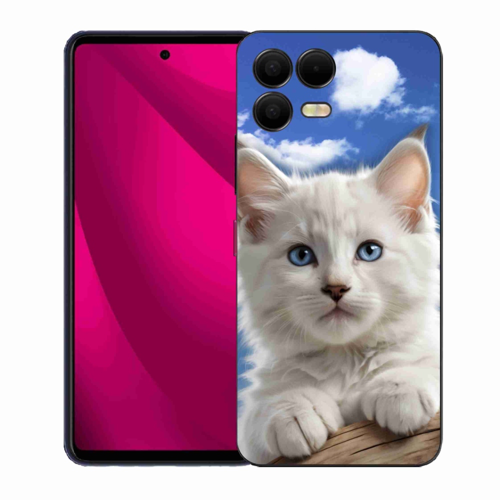 Gelový kryt mmCase na T phone 3 Pro - kotě a oblaka