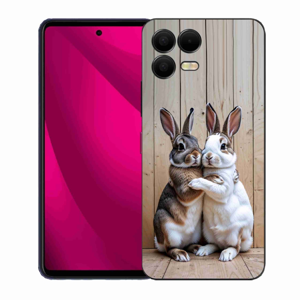 Gelový kryt mmCase na T phone 3 Pro - králičí pár