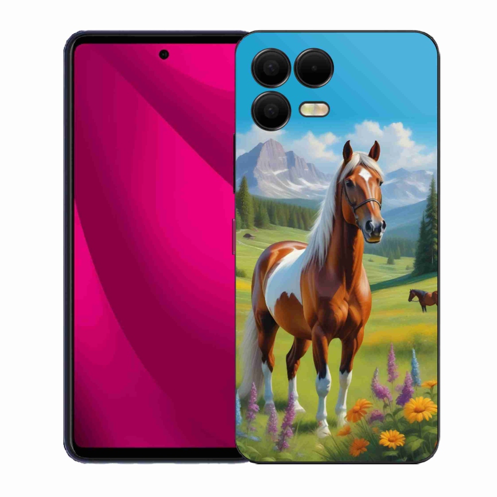Gelový kryt mmCase na T phone 3 Pro - kůň na louce