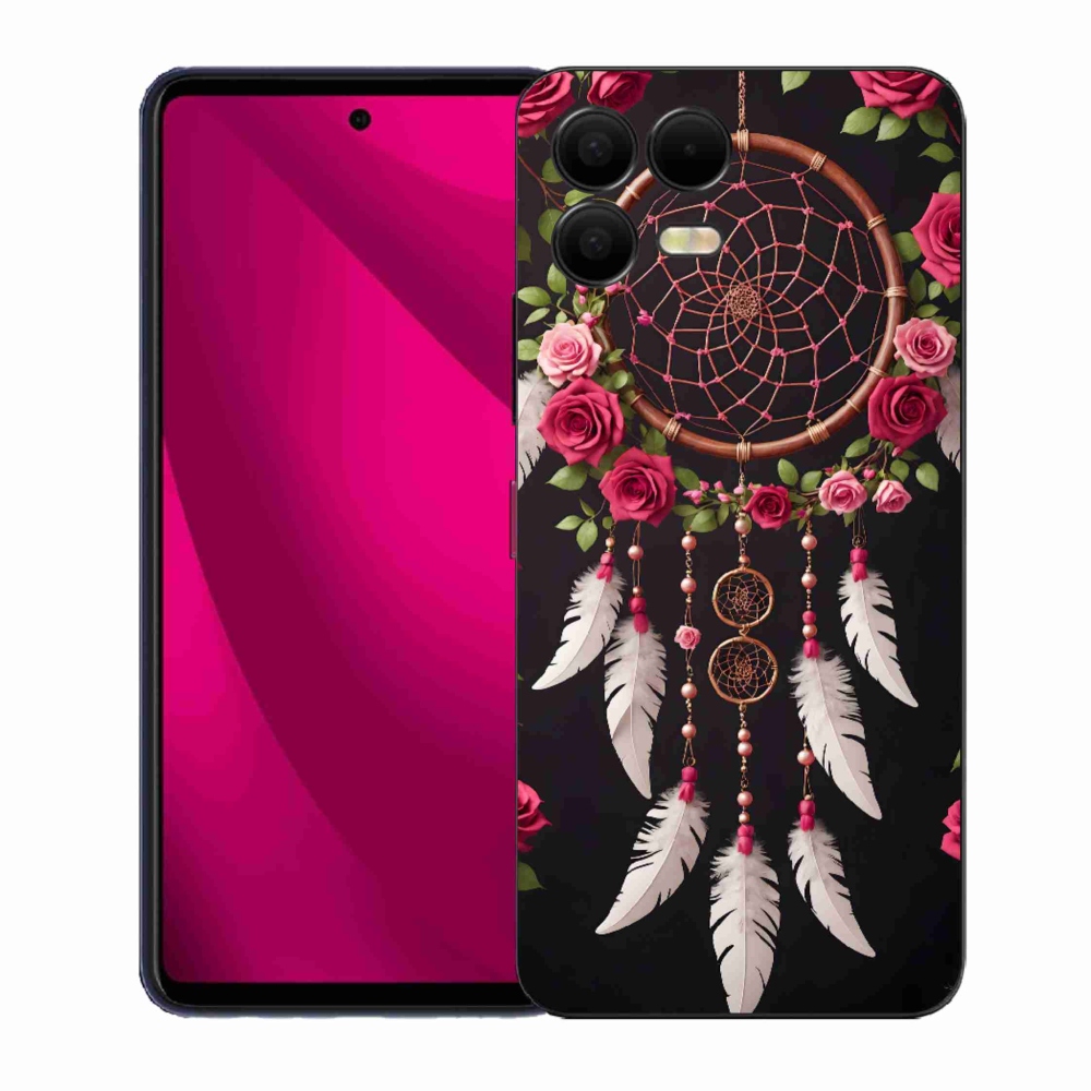 Gelový kryt mmCase na T phone 3 Pro - lapač snů s růžemi