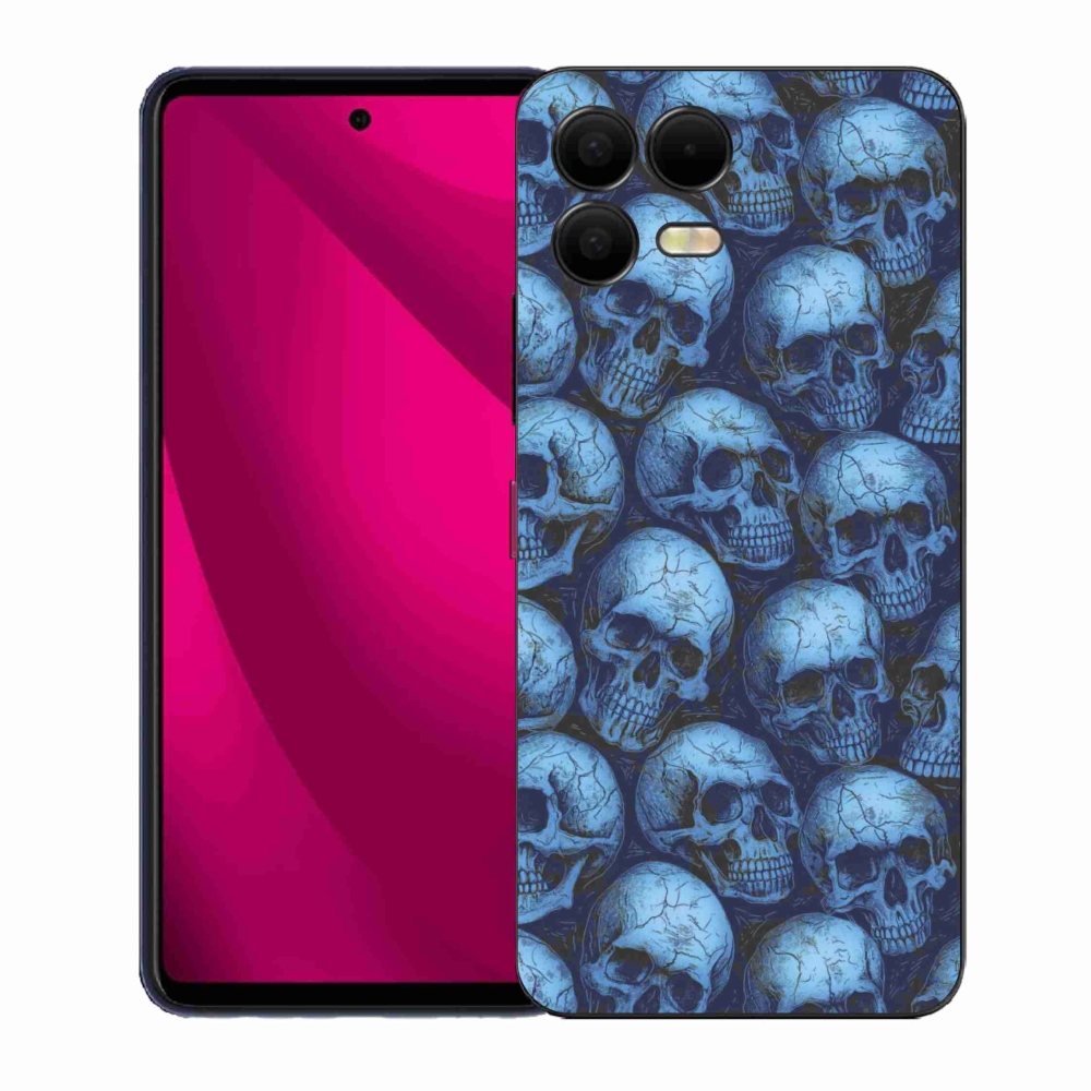 Gelový kryt mmCase na T phone 3 Pro - lebky