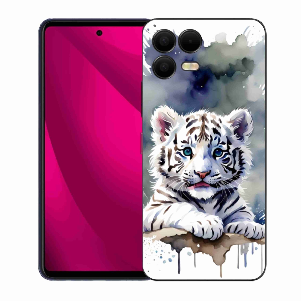 Gelový kryt mmCase na T phone 3 Pro - mládě bílého tygra