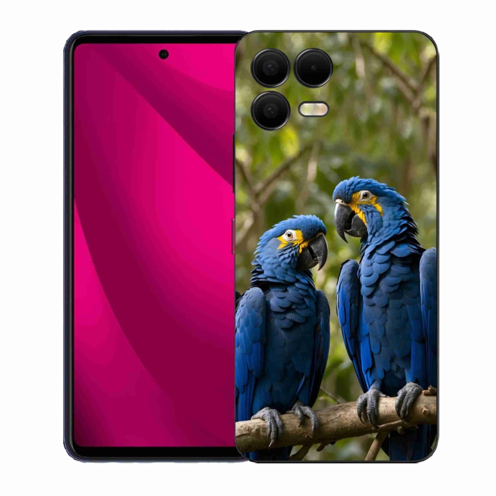 Gelový kryt mmCase na T phone 3 Pro - papouščí duo