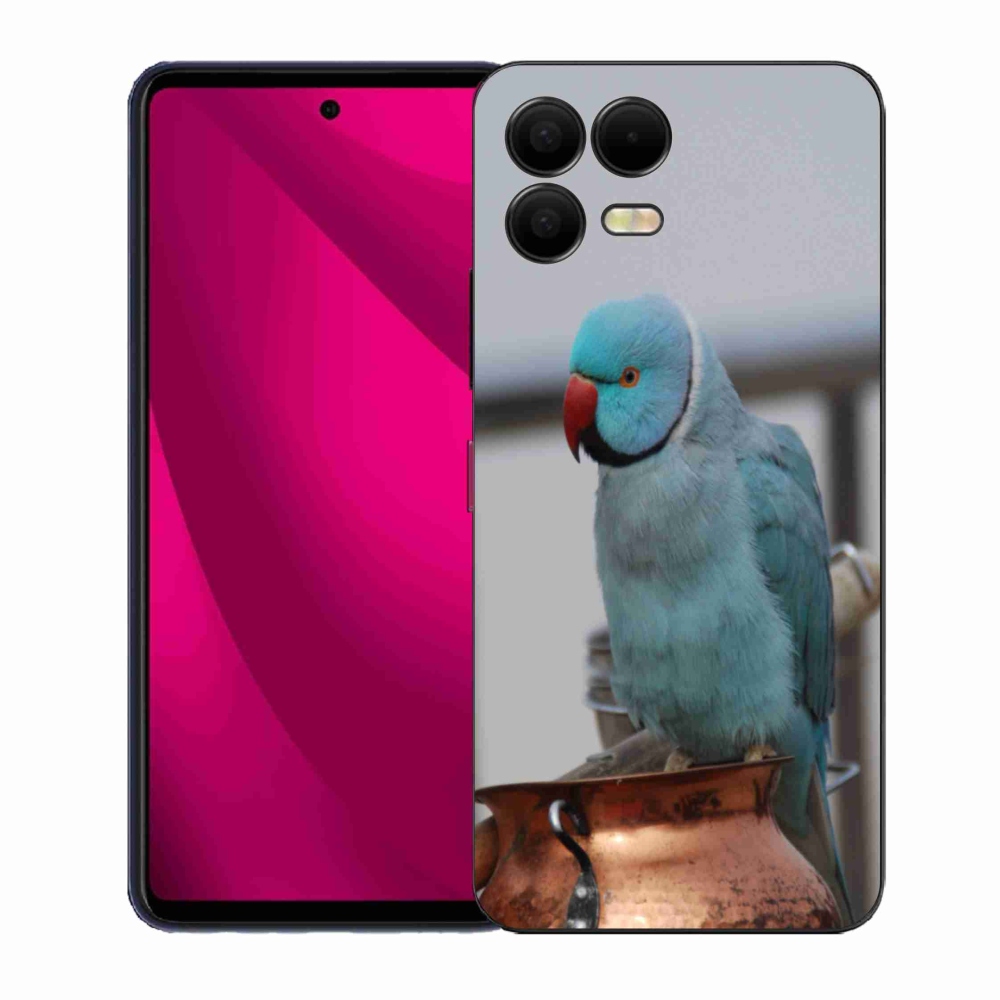 Gelový kryt mmCase na T phone 3 Pro - papoušek alexandr modrý