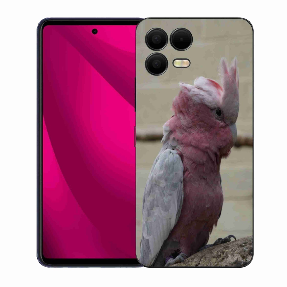 Gelový kryt mmCase na T phone 3 Pro - papoušek kakadu růžový