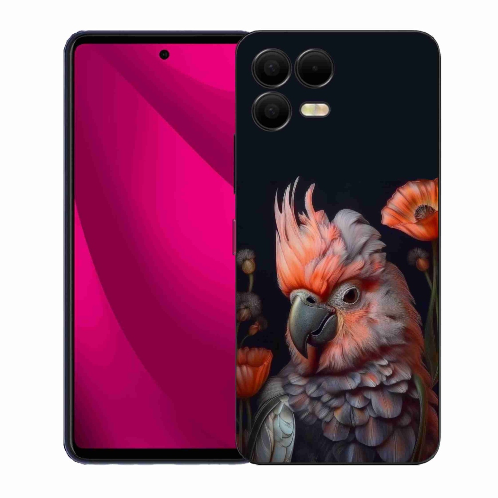 Gelový kryt mmCase na T phone 3 Pro - papoušek kakadu v barvách