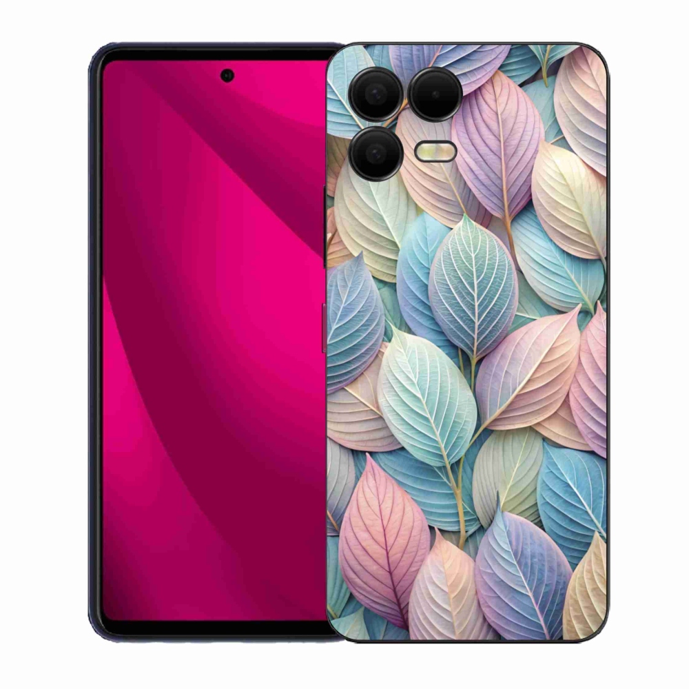 Gelový kryt mmCase na T phone 3 Pro - pastelové listy