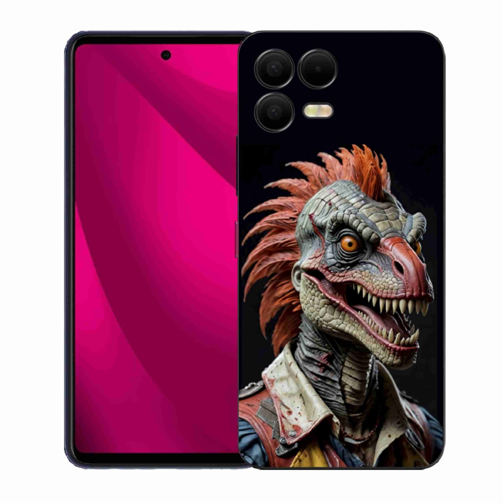 Gelový kryt mmCase na T phone 3 Pro - punk dinosaurus
