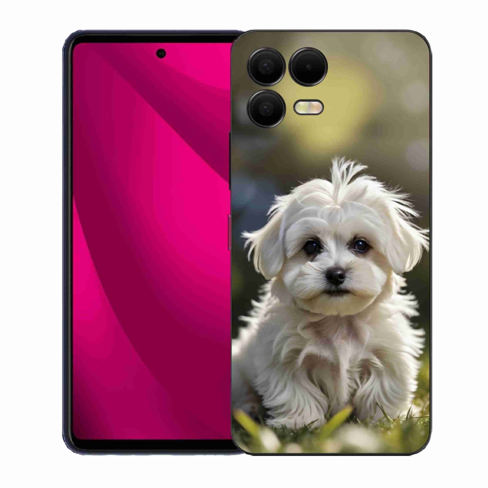 Gelový kryt mmCase na T phone 3 Pro - roztomilý maltézský psík