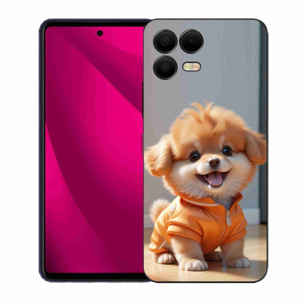 Gelový kryt mmCase na T phone 3 Pro - roztomilý pomeranian v mikině