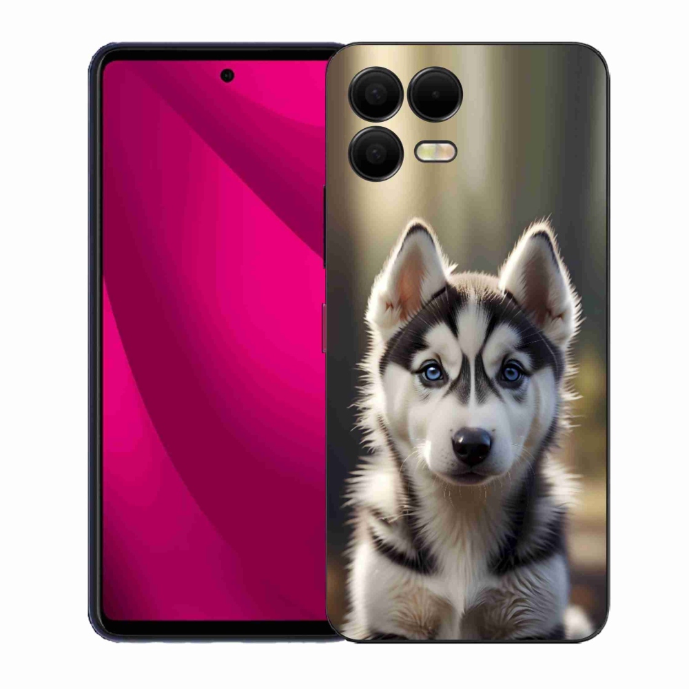 Gelový kryt mmCase na T phone 3 Pro - roztomilý sibiřský husky