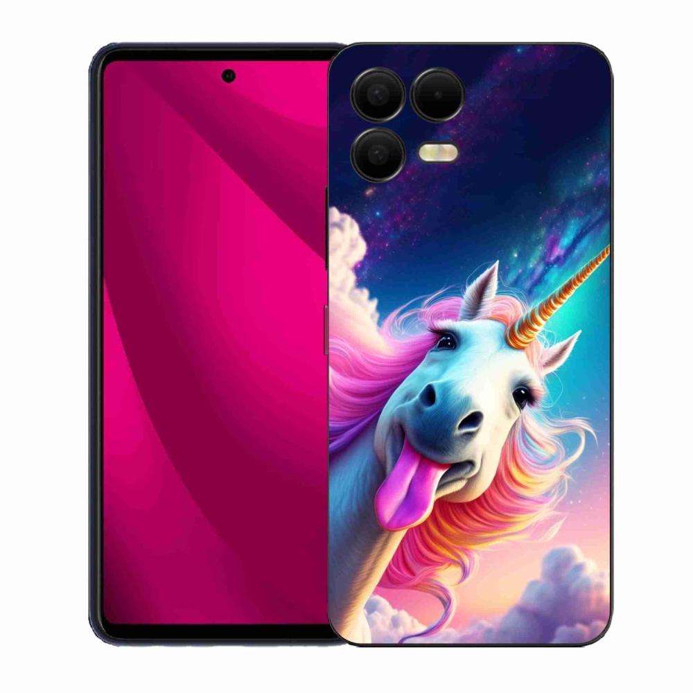 Gelový kryt mmCase na T phone 3 Pro - šílený jednorožec