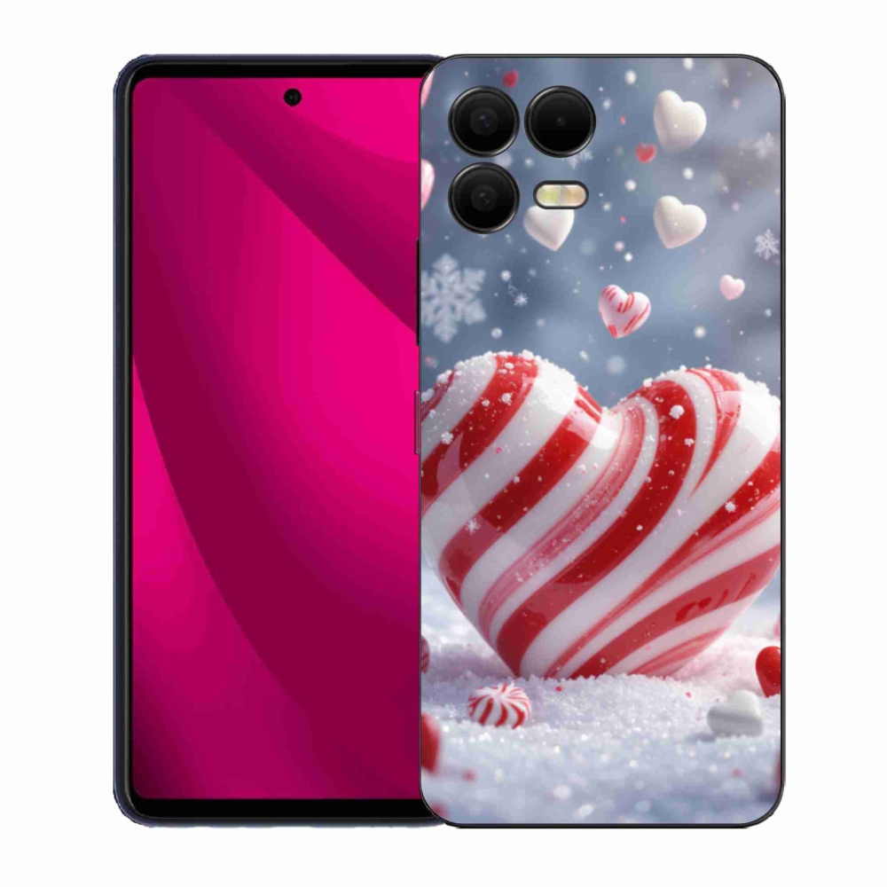 Gelový kryt mmCase na T phone 3 Pro - sladké srdce