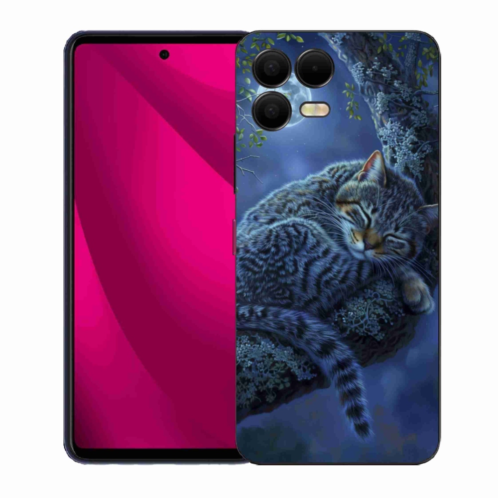 Gelový kryt mmCase na T phone 3 Pro - spící kočka