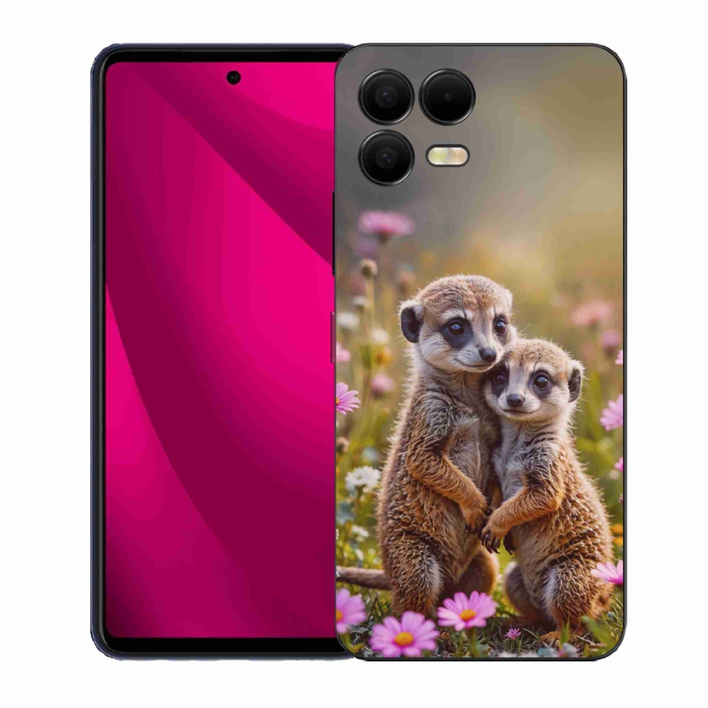 Gelový kryt mmCase na T phone 3 Pro - surikatí duo