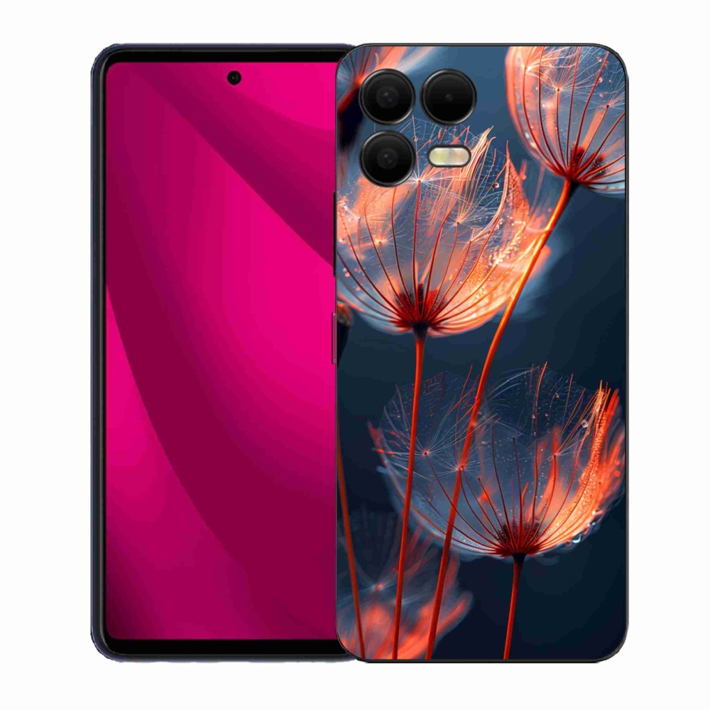 Gelový kryt mmCase na T phone 3 Pro - světélkující chmýří
