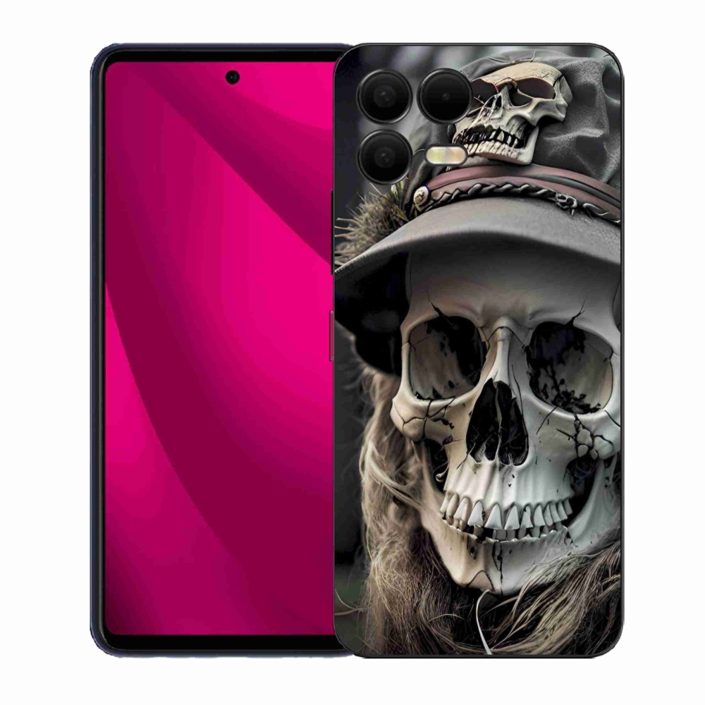 Gelový kryt mmCase na T phone 3 Pro - temná lebka