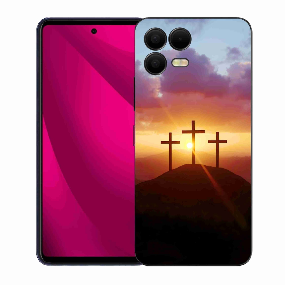 Gelový kryt mmCase na T phone 3 Pro - tři kříže