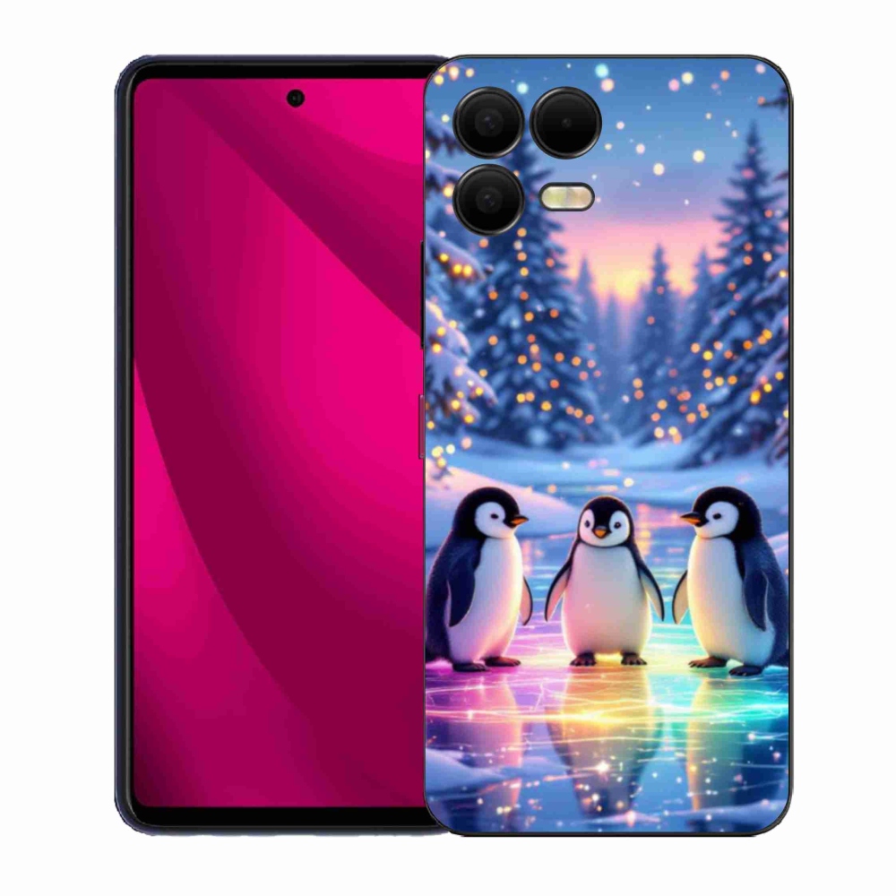 Gelový kryt mmCase na T phone 3 Pro - tučnáci