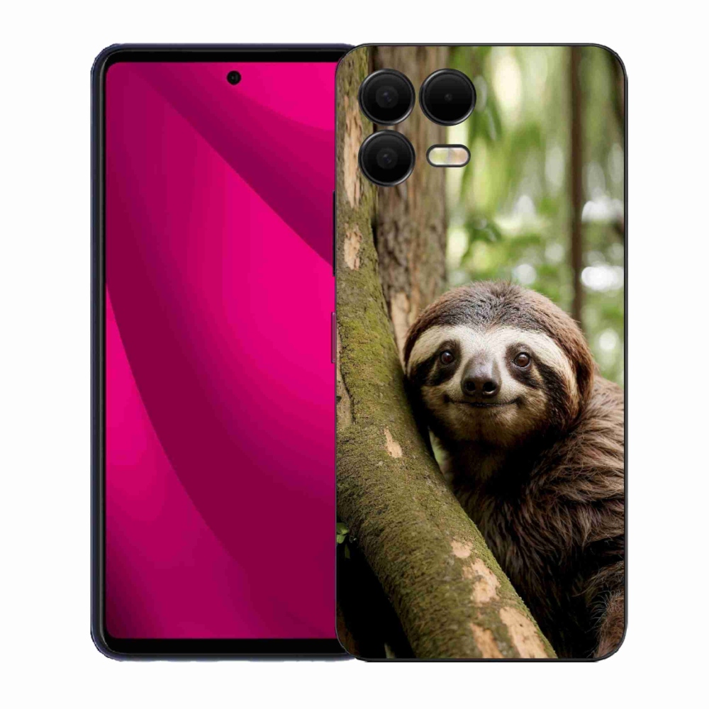 Gelový kryt mmCase na T phone 3 Pro - usměvavý lenochod