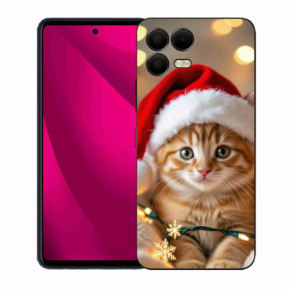 Gelový kryt mmCase na T phone 3 Pro - vánoční kotě