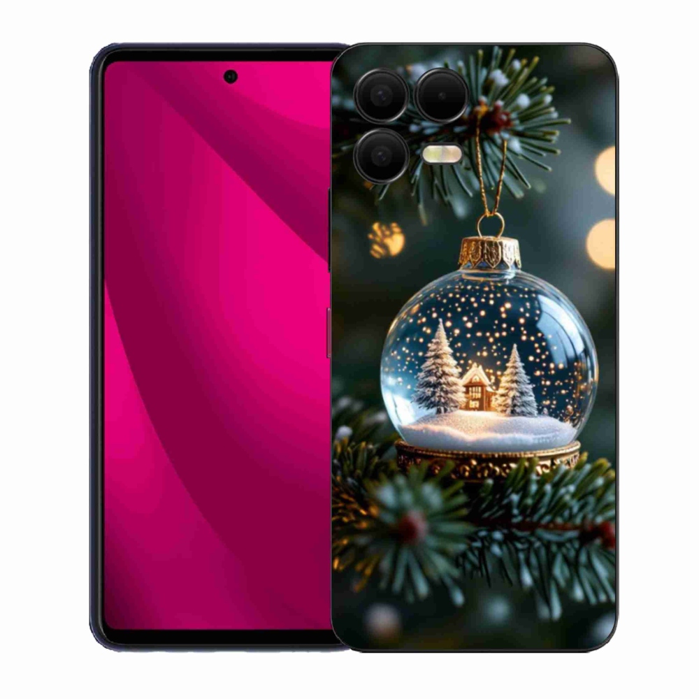 Gelový kryt mmCase na T phone 3 Pro - vánoční koule 2
