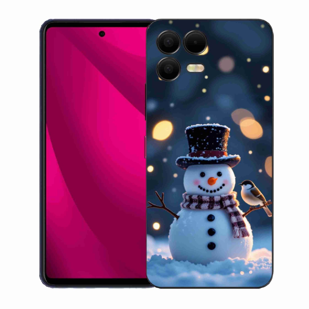 Gelový kryt mmCase na T phone 3 Pro - vánoční sněhulák