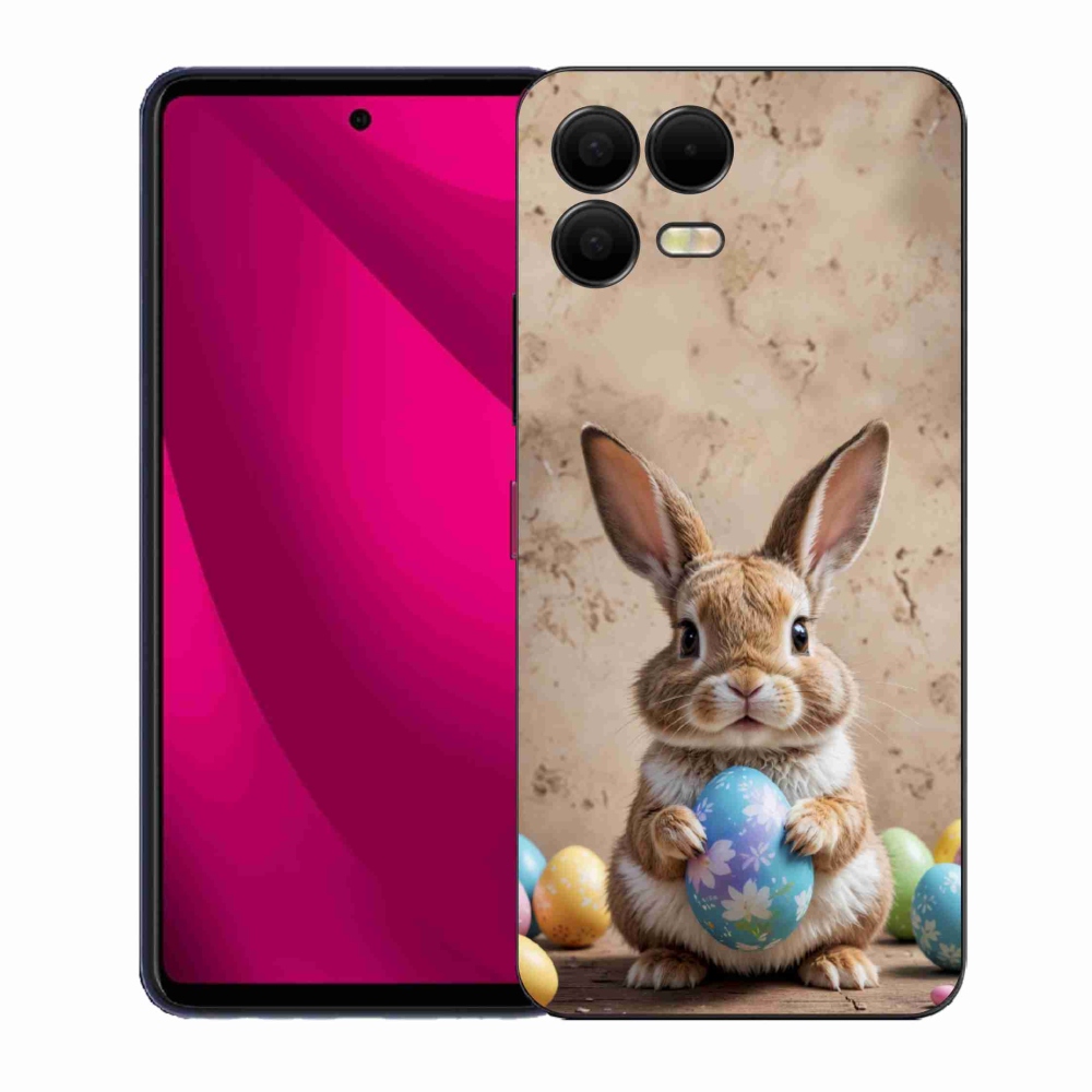 Gelový kryt mmCase na T phone 3 Pro - velikonoční králíček