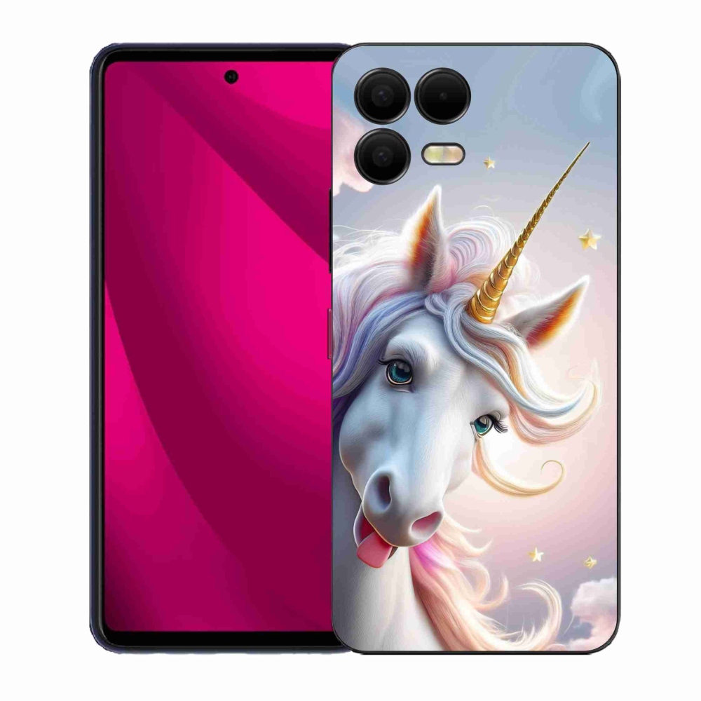 Gelový kryt mmCase na T phone 3 Pro - veselý jednorožec