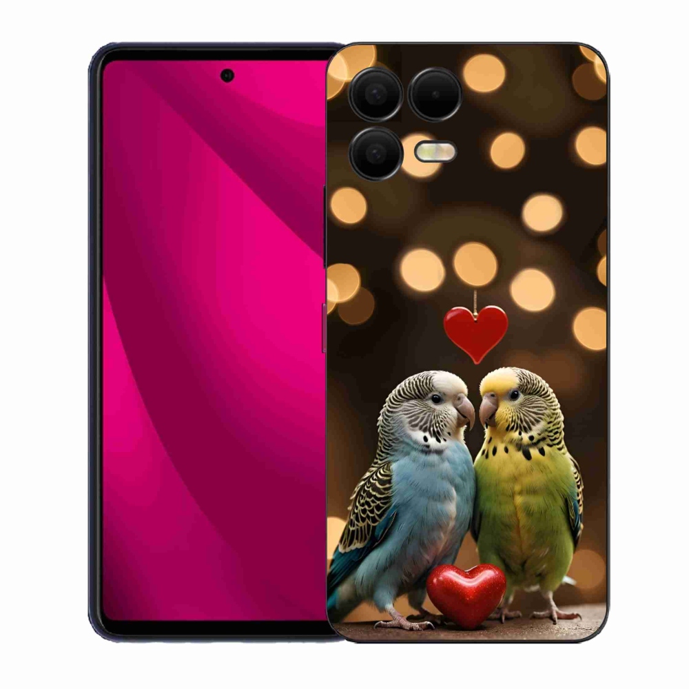 Gelový kryt mmCase na T phone 3 Pro - zamilovaní papoušci