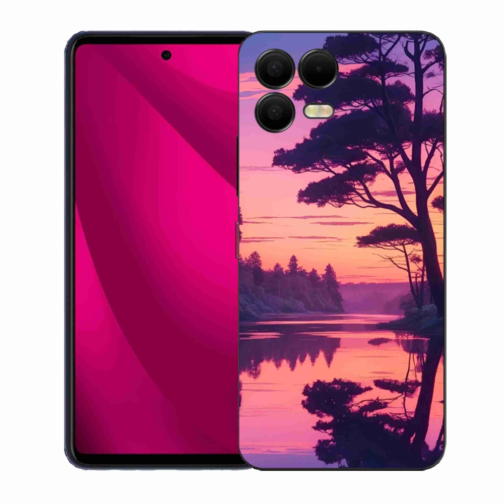Gelový kryt mmCase na T phone 3 Pro - západ slunce nad jezerem