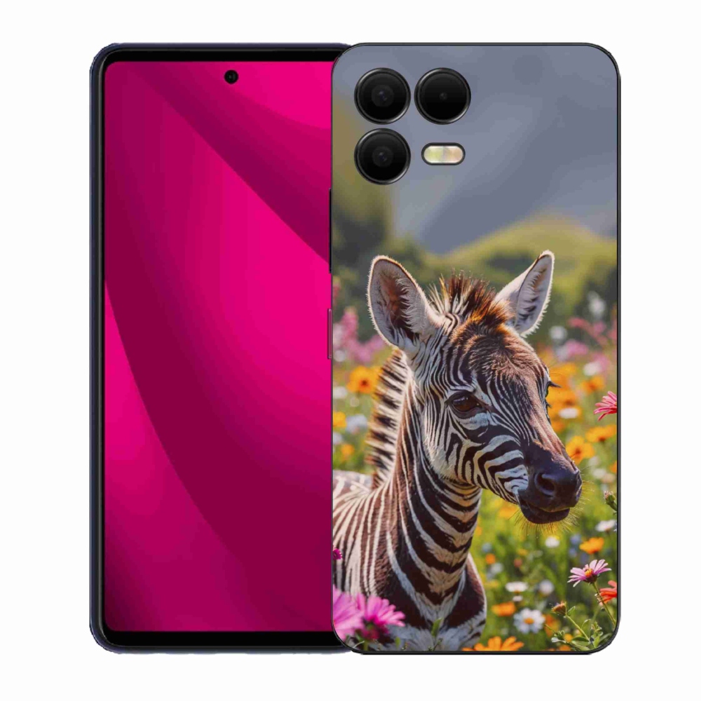 Gelový kryt mmCase na T phone 3 Pro - zebra na louce