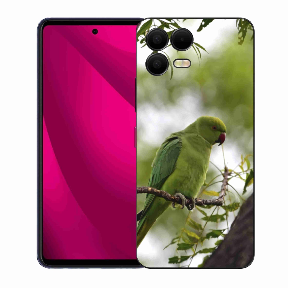 Gelový kryt mmCase na T phone 3 Pro - zelený papoušek
