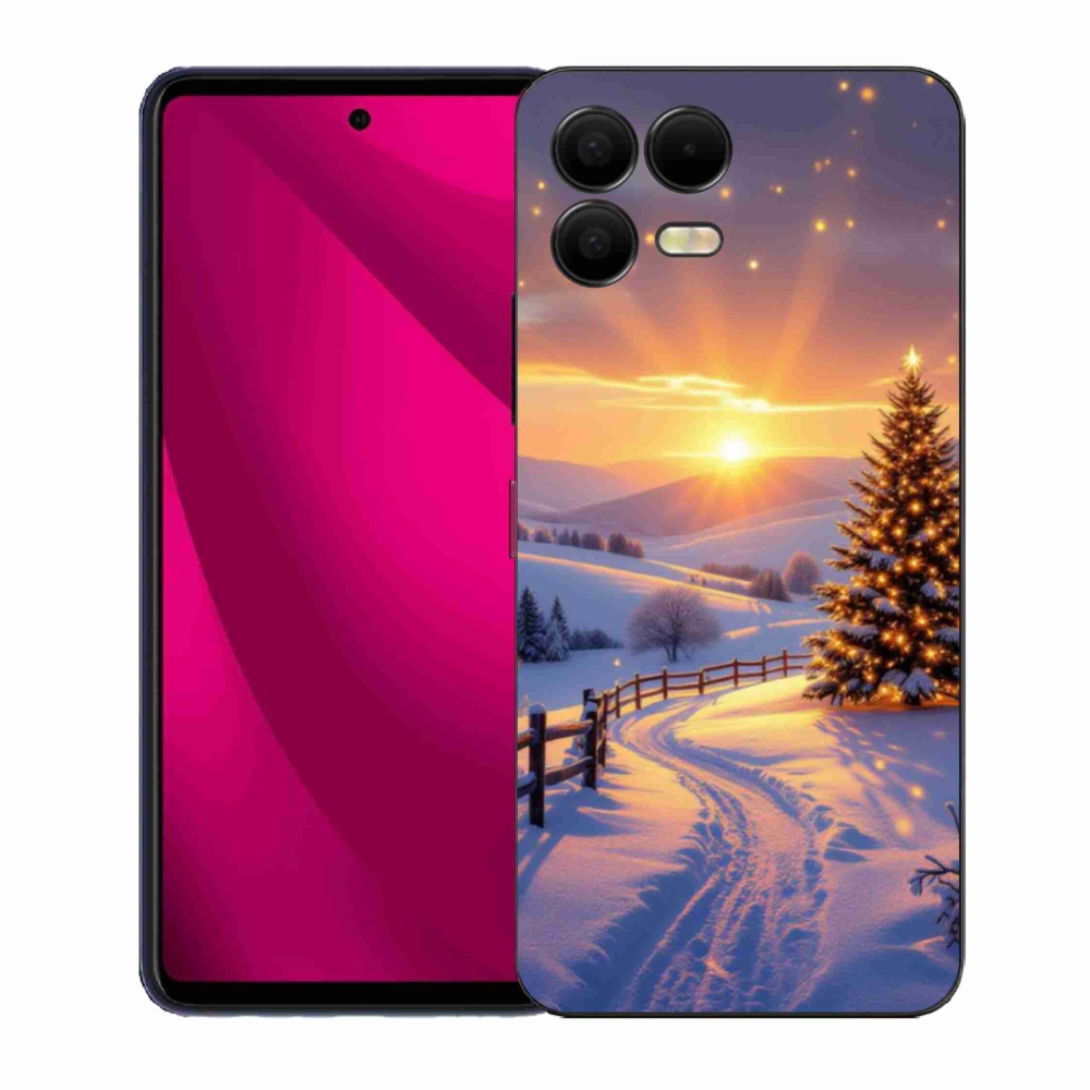 Gelový kryt mmCase na T phone 3 Pro - zimní krajina