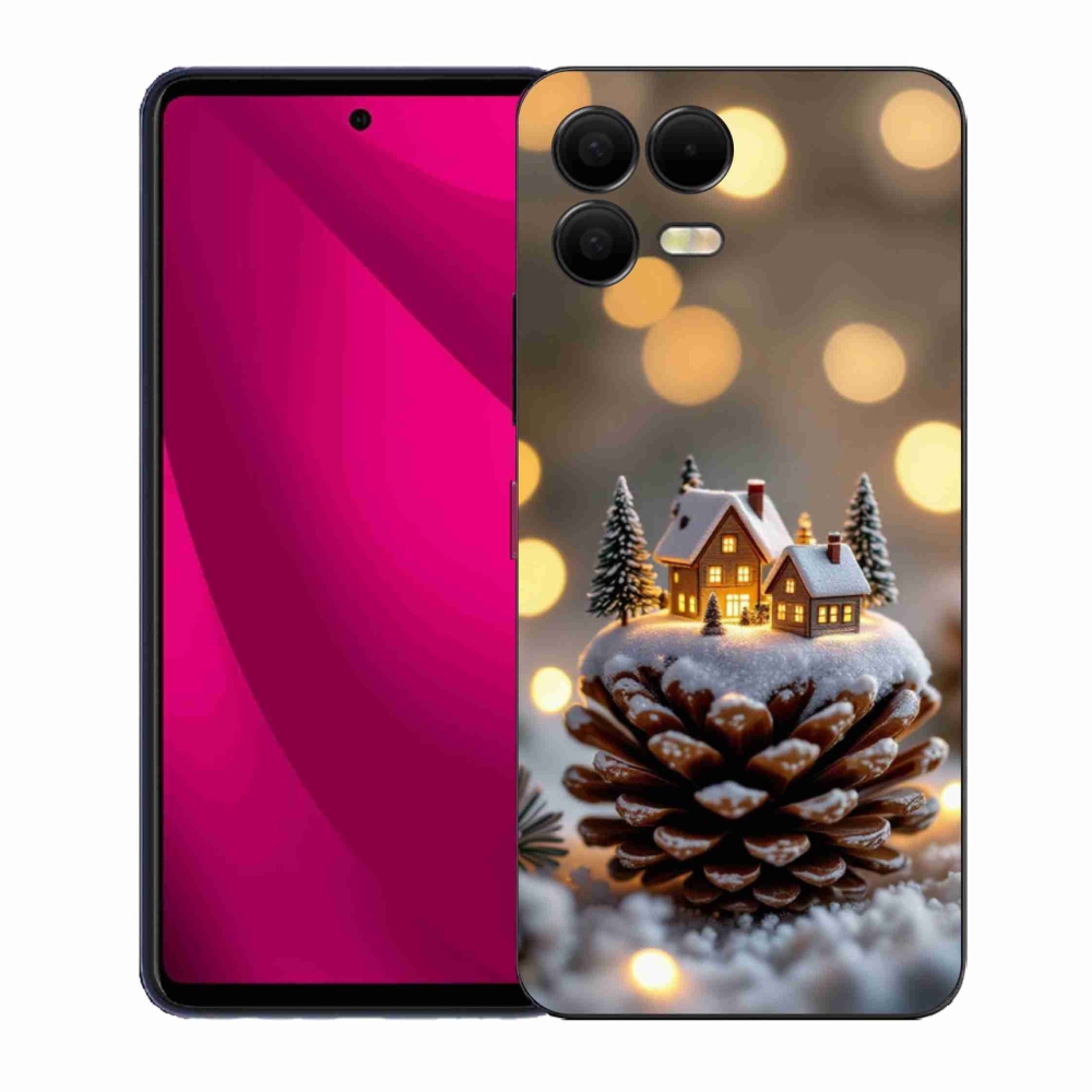 Gelový kryt mmCase na T phone 3 Pro - zimní vesnička