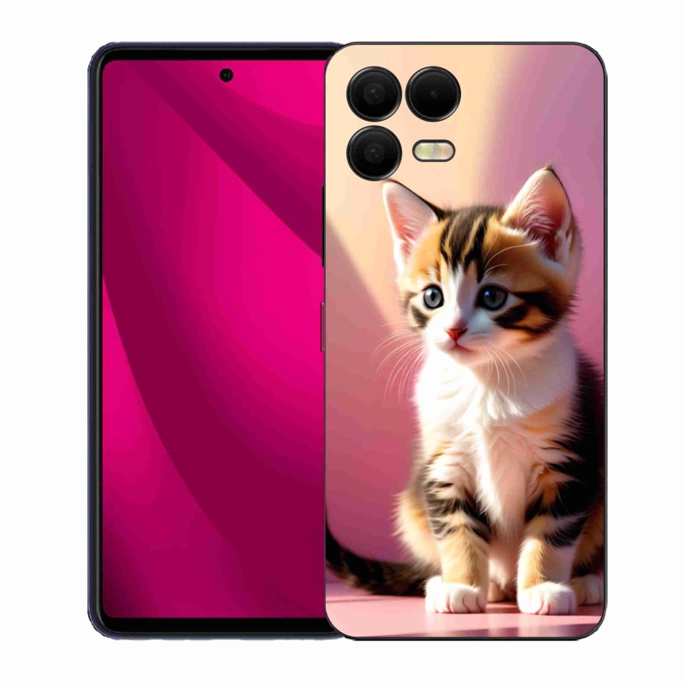 Gelový kryt mmCase na T phone 3 Pro - zvědavé kotě 2