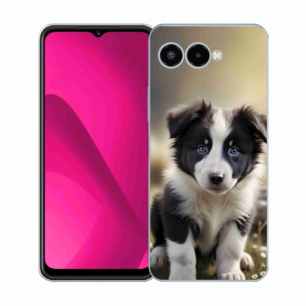 Gelový kryt mmCase na T phone 3 - roztomilá border kolie
