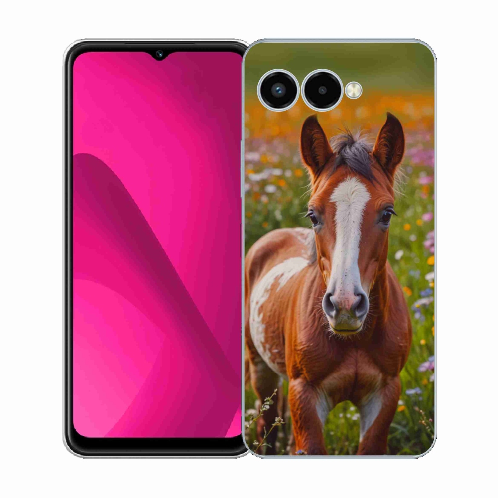 Gelový kryt mmCase na T phone 3 - roztomilé hříbě