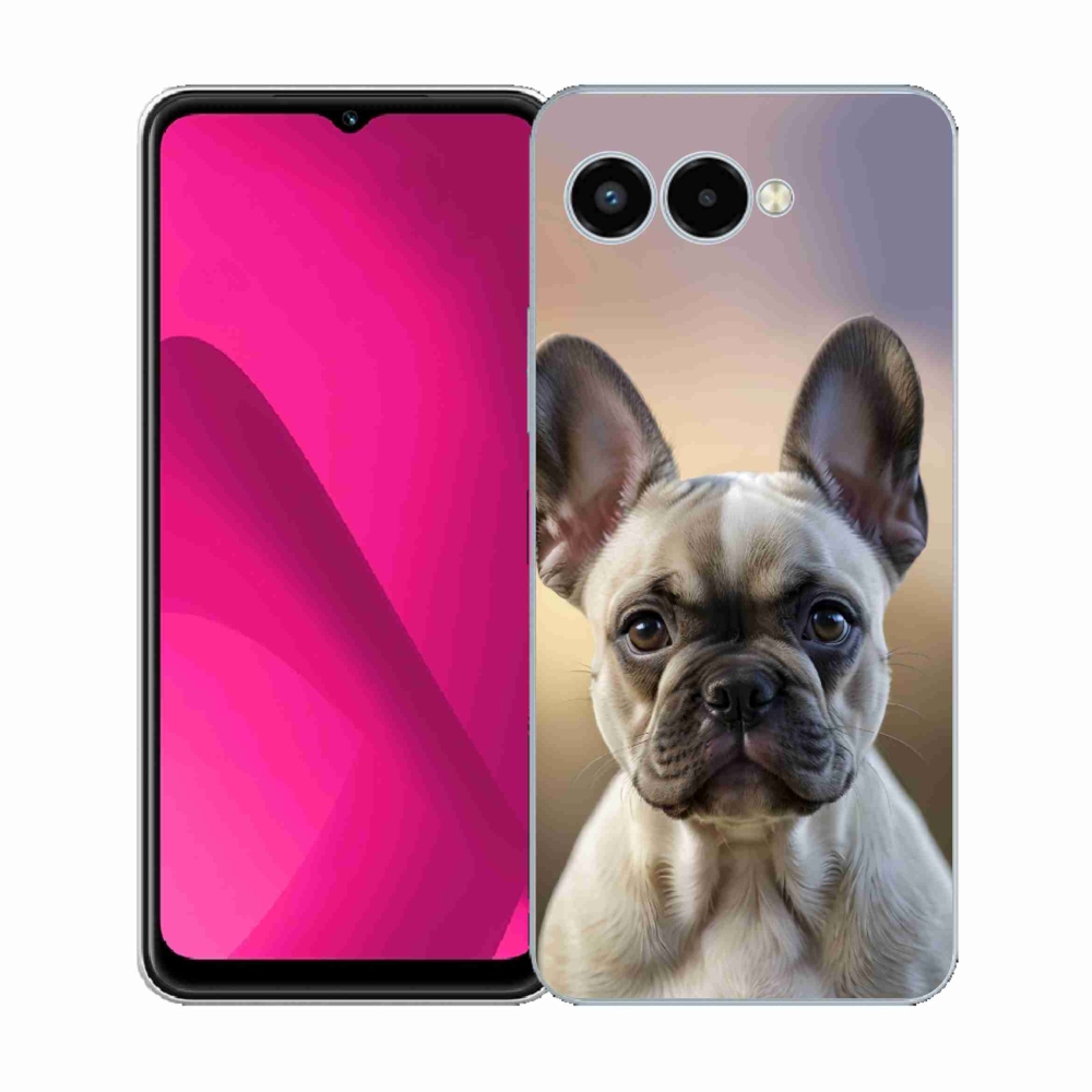 Gelový kryt mmCase na T phone 3 - roztomilý francouzský buldoček