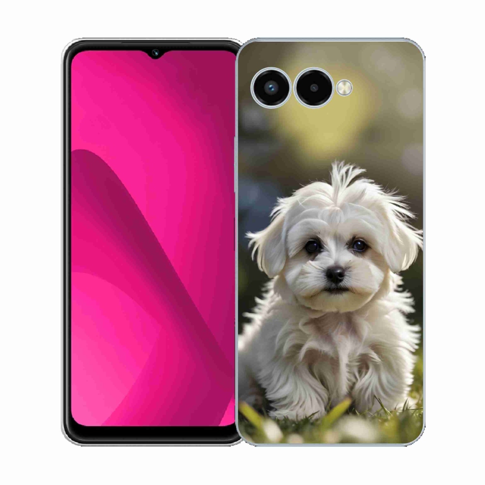 Gelový kryt mmCase na T phone 3 - roztomilý maltézský psík
