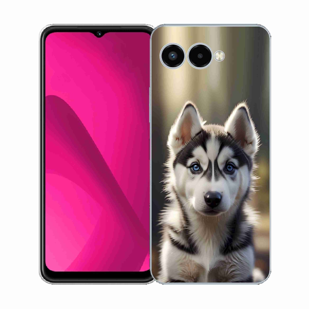 Gelový kryt mmCase na T phone 3 - roztomilý sibiřský husky