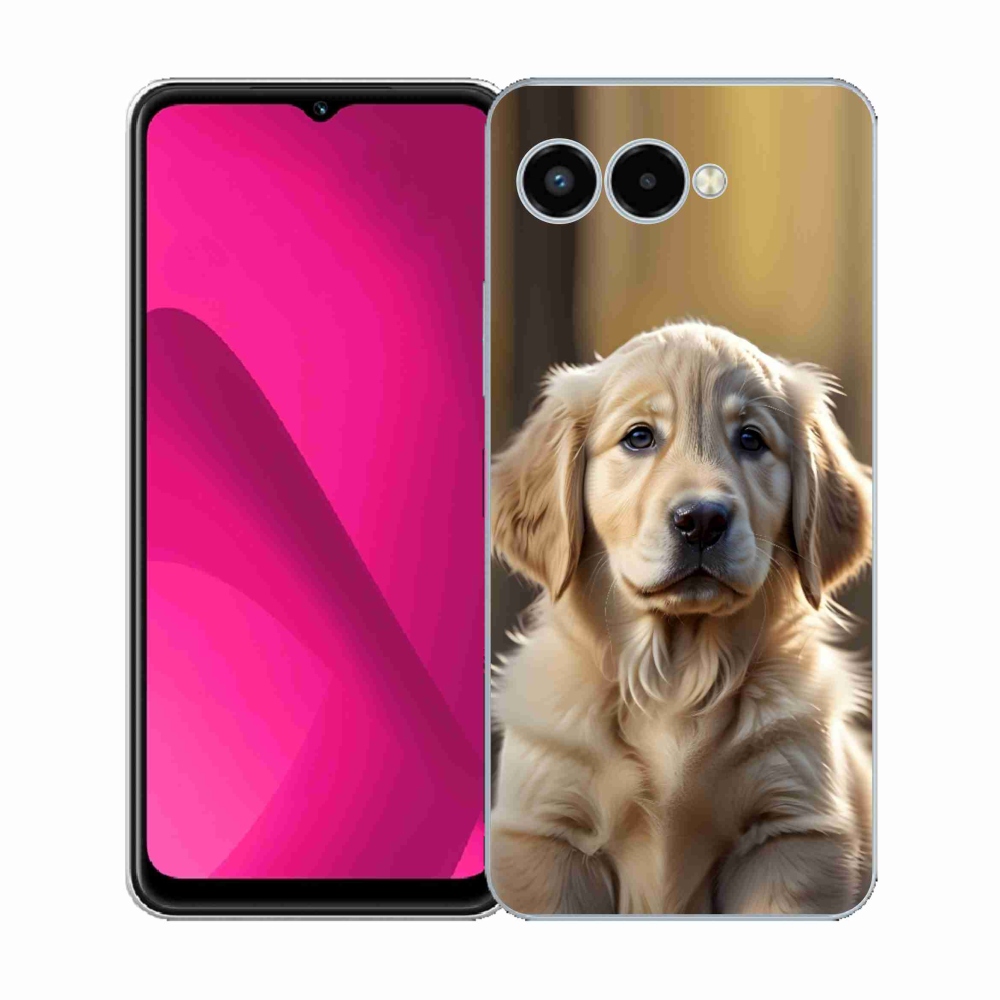 Gelový kryt mmCase na T phone 3 - roztomilý zlatý retrívr