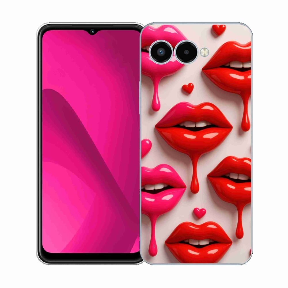 Gelový kryt mmCase na T phone 3 - rty 2