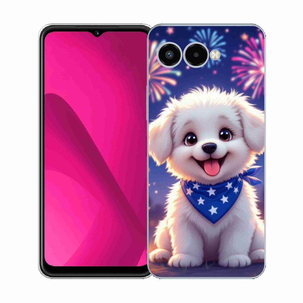 Gelový kryt mmCase na T phone 3 - slavnostní štěně