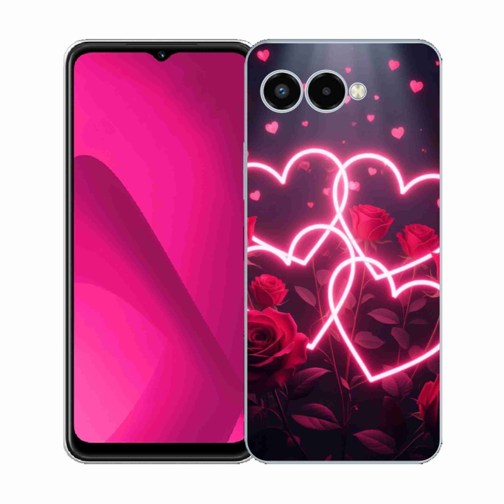 Gelový kryt mmCase na T phone 3 - srdce lásky
