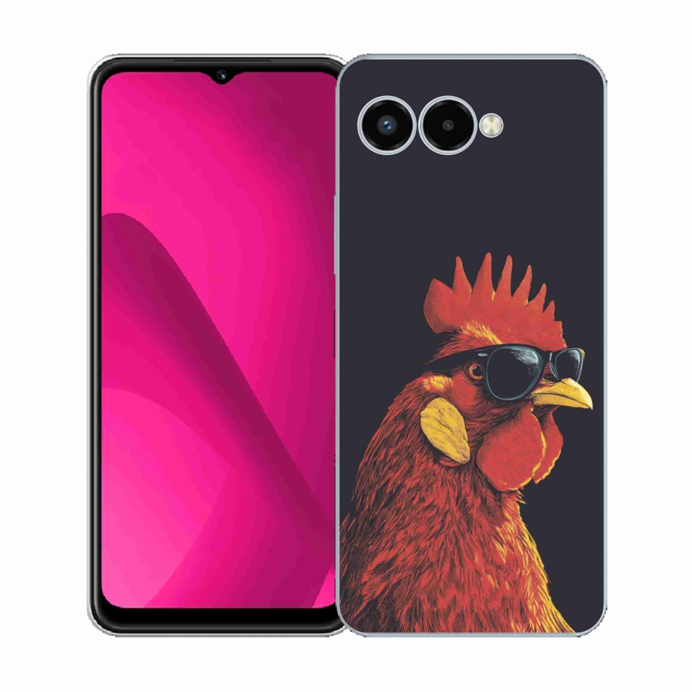Gelový kryt mmCase na T phone 3 - stylový kohout